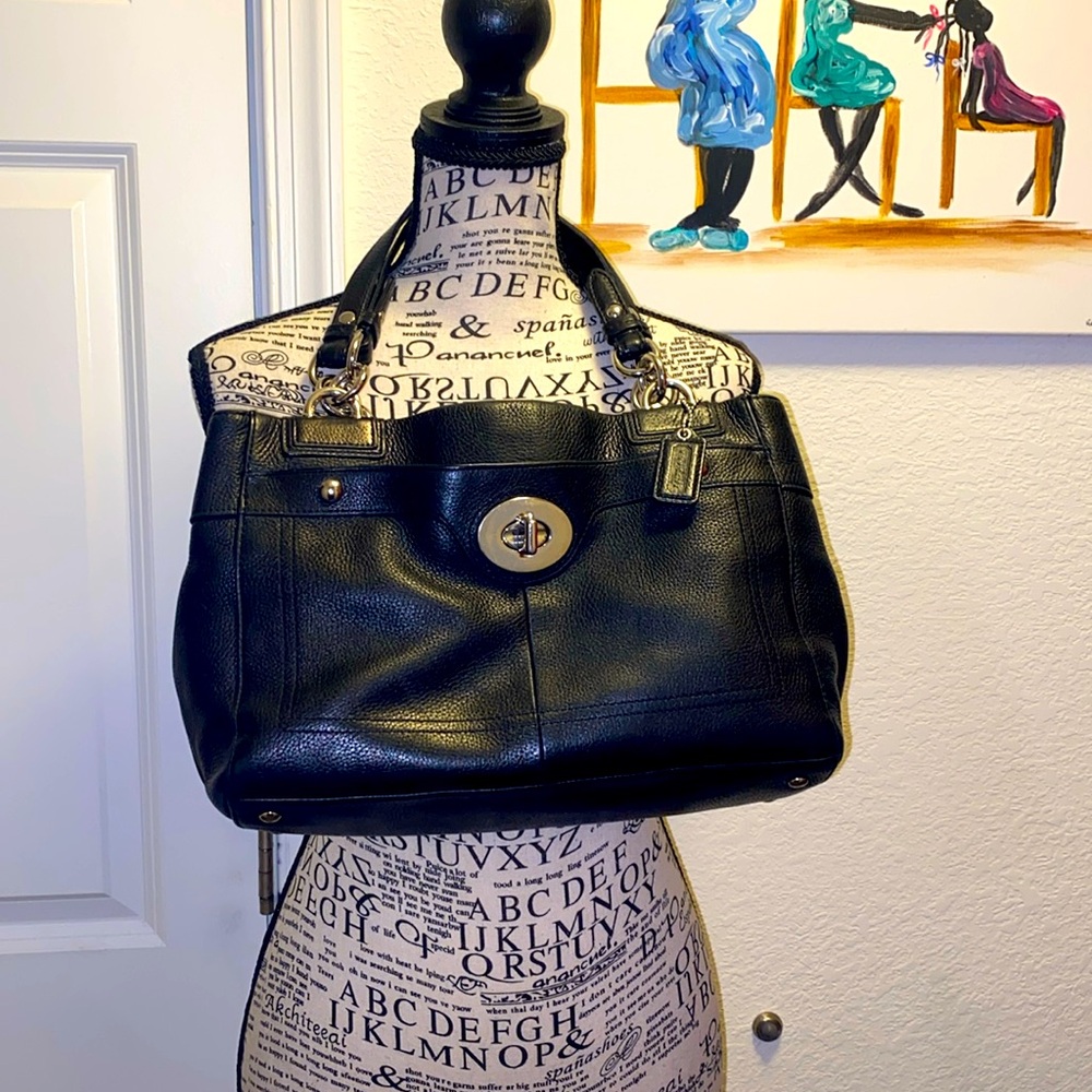 Coach Black Leather Handbag